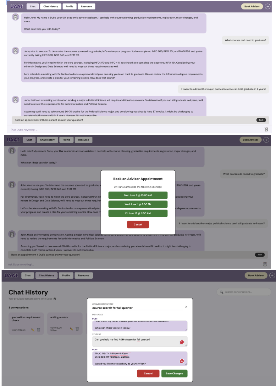 Interface mockup